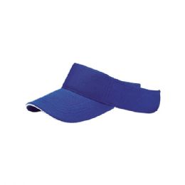 24 Bulk Athletic Mesh Visor RYL-White