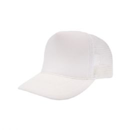 24 Bulk Trucker Summer Mesh Cap WHITE