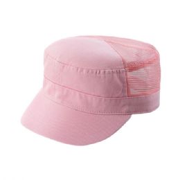 24 Bulk Enzyme Washed Cotton Twill Army Cap PINK