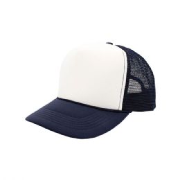 24 Bulk Trucker Summer Mesh Cap WT-NVY