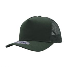 24 Bulk Cotton Twill Trucker Cap D.GRN