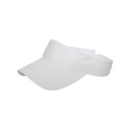 24 Bulk PET SPUN Fabric Visor WHITE