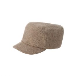 24 Bulk Wool Fashion Fitted Engineer Cap KHAKI