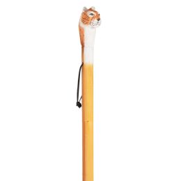 12 Bulk 48" Wooden Cheetah Walking Stick