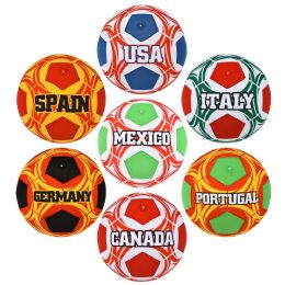 48 Bulk 16 inch Soccer Bladder Ball Country Assortment