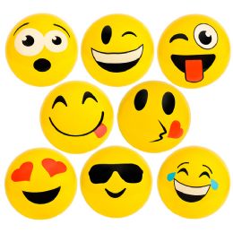 48 Bulk 18 inch Emoticon Vinyl Ball Yellow Only (48/cs)