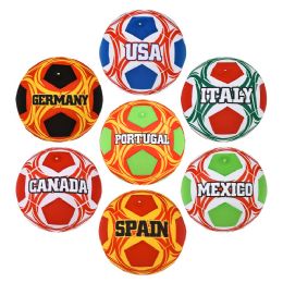 60 Bulk 12 inch Soccer Bladder Ball Country Assortment