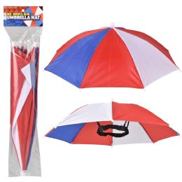 120 Bulk Red, White, And Blue Umbrella Hat 20 inch