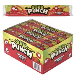 288 Bulk Sour Punch Strawberry Straws 24ct
