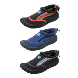 36 Bulk Little Boy's 5 Toe Aqua Shoe Assorted