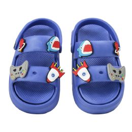 15 Bulk Little Boy's Charm Sandals Blue