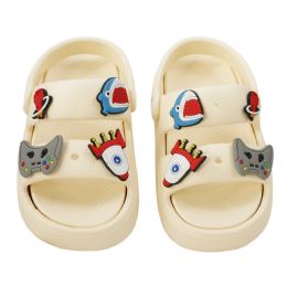 15 Bulk Little Boy's Charm Sandals Bone