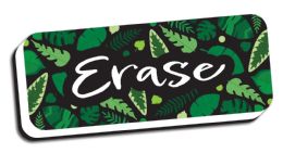 24 Bulk Magnetic Whiteboard Eraser Greenery With Erase 2 inch X 5 inch