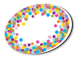 24 Bulk Magnetic Whiteboard Eraser Oval Confetti