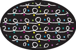 24 Bulk Magnetic Whiteboard Eraser Oval Chalk Loops Color Dots