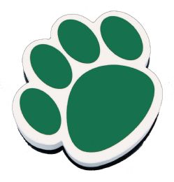 24 Bulk Magnetic Whiteboard Eraser Green Paw