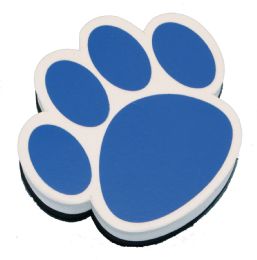24 Bulk Magnetic Whiteboard Eraser Blue Paw