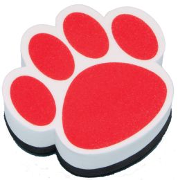 24 Bulk Magnetic Whiteboard Eraser Red Paw