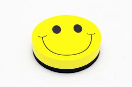24 Bulk Magnetic Whiteboard Eraser Smile Face