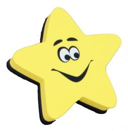 24 Bulk Magnetic Whiteboard Eraser Star