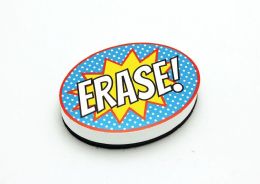 24 Bulk Magnetic Whiteboard Eraser Superheroes ERASE!
