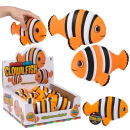 96 Bulk 7 inch Wiggle Sensory Clown Fish 12ct