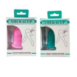 48 Bulk Theracup Cellulite Cupping Massager Assorted Pink And Green