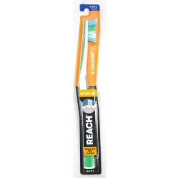 72 Bulk Reach Toothbrush 1 Ct Soft Ultra Clean With Cap