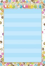 24 Bulk Donutfetti Class Schedule 13" X 19" Smart Poly Chart