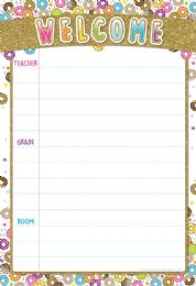 24 Bulk Donutfetti Welcome 13" X 19" Smart Poly Chart
