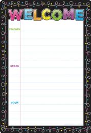 24 Bulk Chalk Dots Welcome 13" X 19" Smart Poly Chart