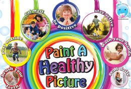 24 Bulk Smart Poly , Healthy Bubbles, Chart 13"x19", Paint A Healthy Picture
