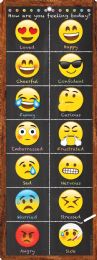 24 Bulk Smart Poly Clip Chart With Grommett 9"x24", Emotion Icons Feelings
