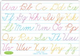 20 Bulk 10 Pack Smart Poly Learning Mats 12"x17", Double-Sided, Traditional Cursive Tracing    95013