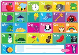 20 Bulk 10 Pack Smart Poly Learning Mats 12"x17", DoublE-Sided, Abc & Numbers 1-20 ,95020