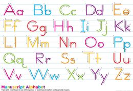 10 Bulk Placemat Studio, 10 Pack, Manuscript Handwriting, Learning Placemat, 13" X 19", Single Sided, Smart Poly