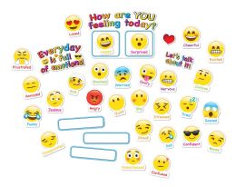 24 Bulk Smart Poly Mini Bulletin Board Set, Emotion Icons Emotions, How Are You Feeling Today, 35 Piece Set