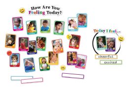 24 Bulk Smart Poly Mini Bulletin Board Set, Pictures Emotions, How Are You Feeling Today, 32 Piece Set