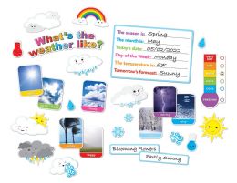 24 Bulk Smart Poly Mini Bulletin Board Set, Weather, 30 Piece Set
