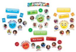 24 Bulk Smart Poly Mini Bulletin Board Set,  Stop Light Behavior, Control Your Emotional Zones, 45 Piece Set