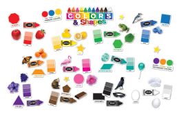 24 Bulk Smart Poly Mini Bulletin Board Set, Colors/Shapes, 61 Piece Set
