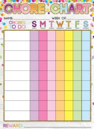 10 Bulk 10 Pack Postermat Pals , Space Savers, 13" X 9.5", Smart Poly, Chores Confetti Style 95304