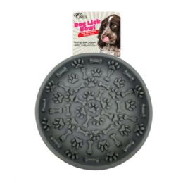 12 Bulk Silicone Dog Lick Bowl Slow Feeder With Suction Cups In Assorted Colors