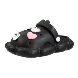 18 Bulk Toddler's Girl's Charm Clog Black