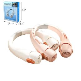 24 Bulk 8.6 inch Neck Fan W/ Usb Charger