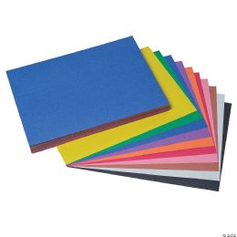 12 Bulk Prang Construction Paper, 10 Assorted Colors, 9" x 12", 100 Sheets Per Pack, 5 Packs