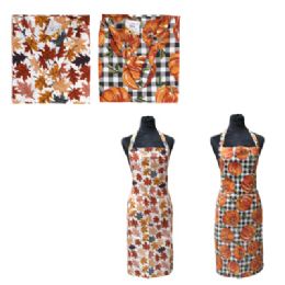 12 Bulk Apron Harvest Print 2 Ast Adult Size Ht / J-Hook