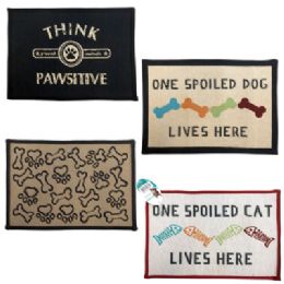 24 Bulk Dog Mat 13 X 19 NoN-Slip Randowm Colors