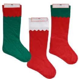 24 Bulk Christmas Jumbo Felt Stocking