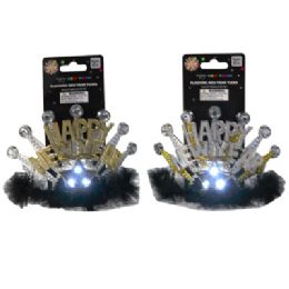 24 Bulk New Year Light Up Tiara